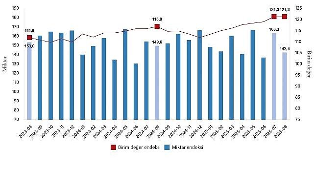 Dış Ticaret Endeksleri, Ağustos 2025