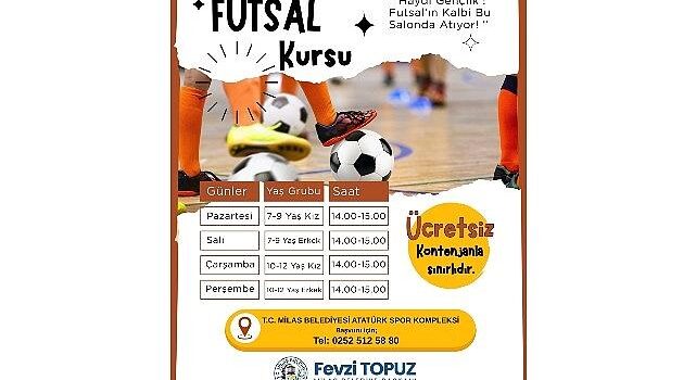 Milas Belediyesi Futsal Kursları İçin Kayıtlar Başladı