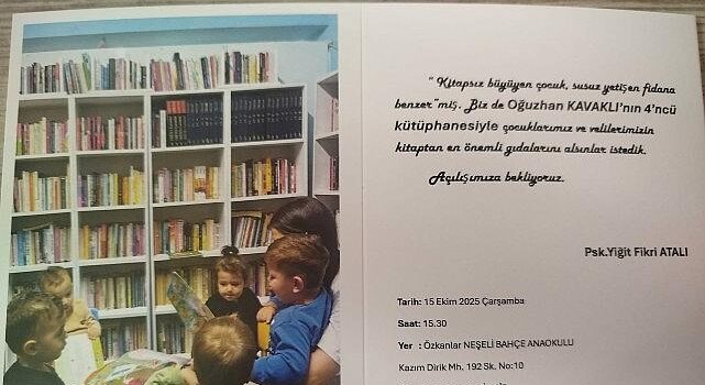 Oğuzhan Kavaklı çocuk kütüphaneleri açmaya devam ediyor