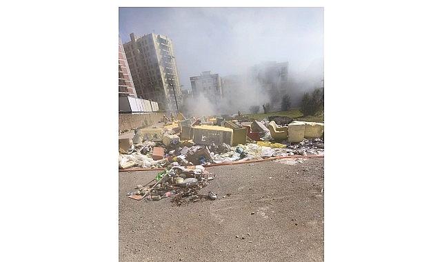 Örnekköy’de kablo ve hurda yangınına süratli müdahale