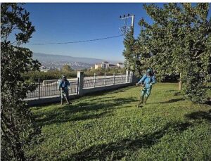 Dilovası Millet Bahçesi taban köşe temizleniyor