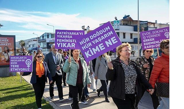 Güzelbahçe Bayana şiddete hayır dedi