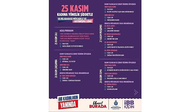 İBB’den 25 Kasım İçin 242 Aktiflik: “Kadınların Yanındayız”
