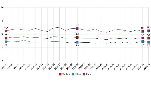 İşgücü İstatistikleri, Ekim 2025