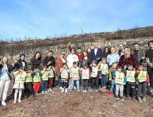 Minik ellerden yanan alanlara umut tohumları