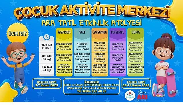 Nevşehir Belediyesi’nden Çocuklara Özel Orta Tatil Aktiflikleri