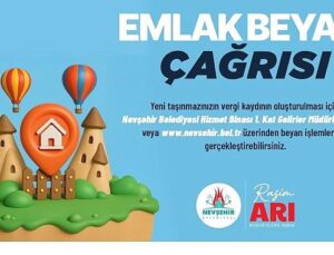 Nevşehir Belediyesi’nden Emlak Beyanı Daveti