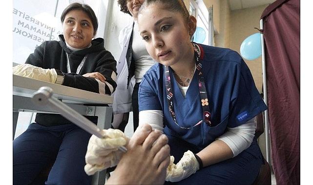 Podoloji Kısmı Öğretim Elemanları ve Öğrencilerinden Dünya Diyabet Günü’nde Tarama Seferberliği