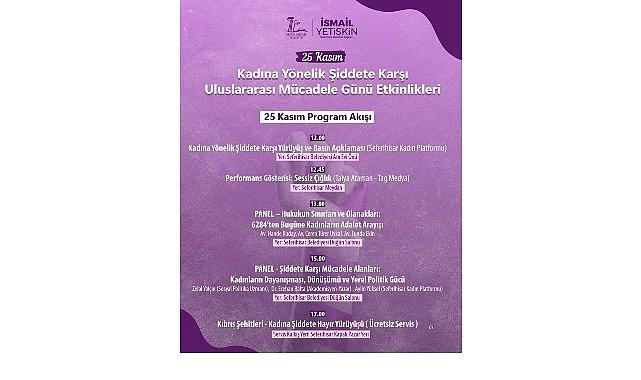 Seferihisar Belediyesi’nden 25 Kasım’da güçlü bildiri: “Şiddetin mazereti yok, bayana şiddete hayır!”