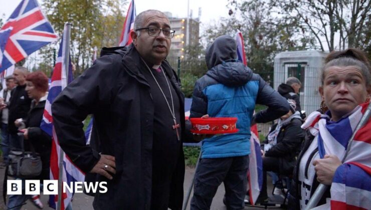 Tommy Robinson supporters are turning to Christianity, leaving the Church in a dilemma