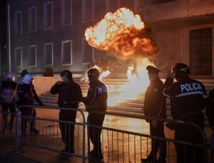 Albanian police arrest four after Molotov cocktails thrown at anti-government protest
