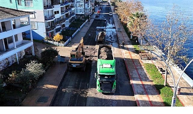 Gölcük Halıdere Kıyı Caddesi’ne kapsamlı yenileme