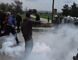 Greek police fire tear gas at protesting farmers threatening to blockade Thessaloniki airport