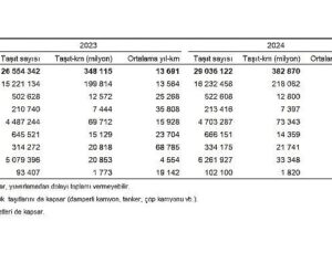 Taşıt-kilometre İstatistikleri, 2024