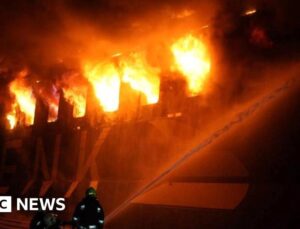 Turkish car ferry damaged in strike at Ukrainian port