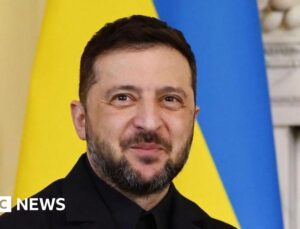 Ukrainian President Volodymyr Zelensky arrives in Dublin