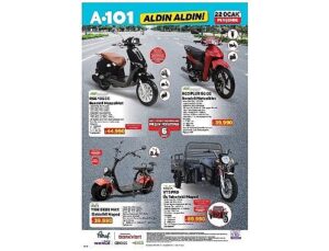 22 Ocak’ta A101’de Motosiklet ve Moped Modelleri Satışa Sunuluyor