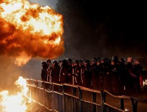 Clashes erupt during anti-government protest in Tirana