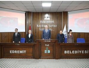Edremit Belediye Meclisi’nde yılın birinci toplantısı yapıldı