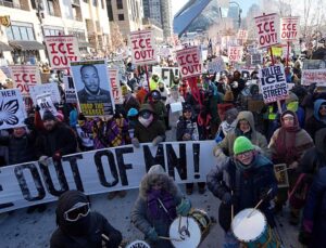 Thousands rally and hundreds of businesses close in protest against ICE presence in Minnesota