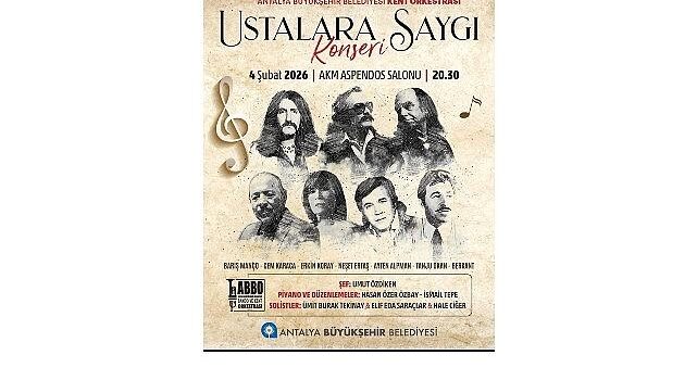“Ustalara Saygı” konseri Antalyalılarla buluşacak
