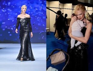 Wilma Elles Defilede Göz Kamaştırdı, Kuliste Oğlunu Uyuttu