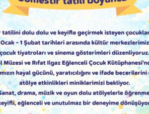 Yarıyıl Tatili Kartallı Çocuklar İçin Şenliğe Dönüşüyor