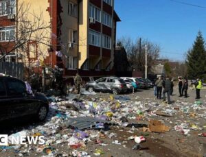 Blast that injured two was ‘terrorist attack’, Ukrainian authorities say