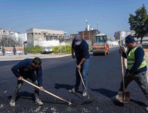Bornova’da yol çalışmaları sürat kesmiyor