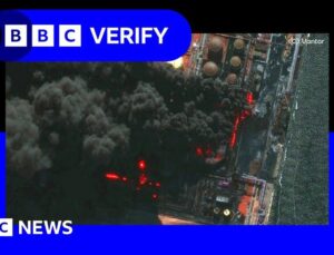 Huge fires at Russian oil facilities following Ukraine strikes, satellite images show