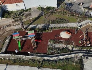 Konak’ın göz bebeği Narin Parkı’na yağmur bahçesi