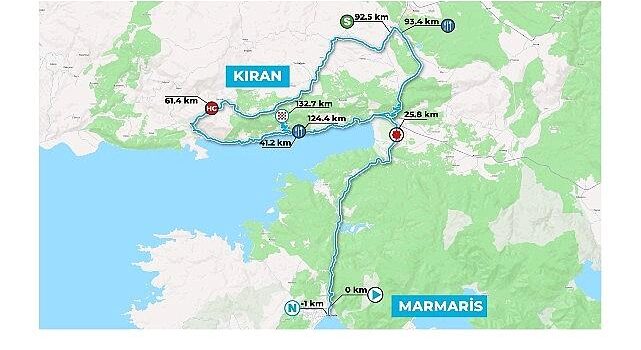 61. Cumhurbaşkanlığı Türkiye Bisiklet Tipi 3. Etap (Marmaris-Kıran) Kapsamında Trafiğe Kapanacak Yollar