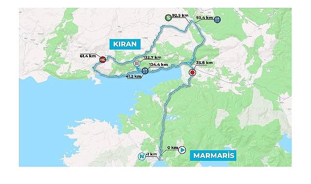 61. Cumhurbaşkanlığı Türkiye Bisiklet Tipi 3. Etap (Marmaris-Kıran) Kapsamında Trafiğe Kapanacak Yollar