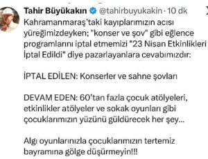 Büyükakın: ‘Algı oyunlarınızla çocuklarımızın tertemiz bayramına gölge düşürmeyin’