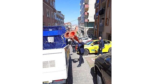 Zümrütevler ve Fındıklı mahallelerinde kaldırım ve yol işgalleri kaldırıldı