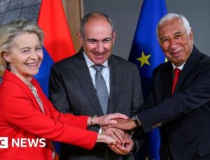 European leaders converge on Armenia as Russia looks on