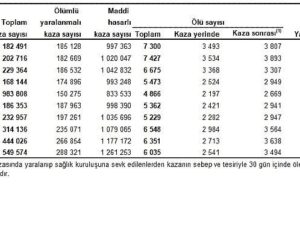 Karayolu Trafik Kaza İstatistikleri, 2025