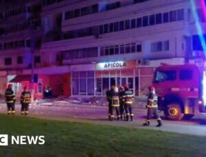 Russian drone crashes into apartment building in Romania
