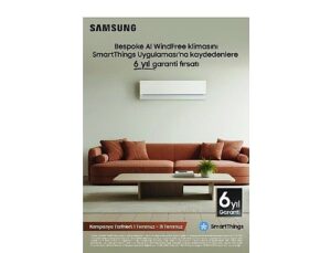 iF Design Award ödüllü Samsung Bespoke AI WindFree Pro klimada 6 yıl garanti ve 6 taksit avantajı