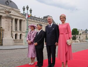 Japan’s emperor and empress arrive in Belgium for state visit