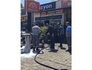 Kemer’de iş yeri yangını