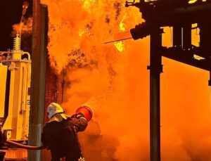 Ukrainian strikes start fires at oil facilities in Russia and Crimea, officials say