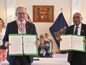 Australia and Fiji seal mutual defence pact in push to counter China in Pacific