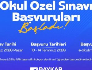 Baykar Fen Lisesi’nin Okul Özel Sınavı Başvuruları Başladı!