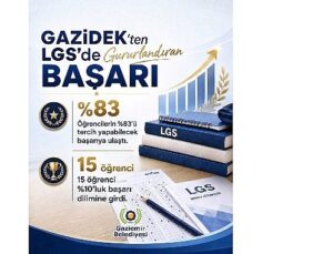 GAZİDEK öğrencilerinden LGS’de yüzde 83 muvaffakiyet