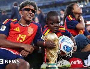 Lamine Yamal celebrates World Cup win with little brother who charmed fans