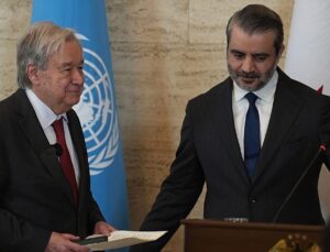 UN chief calls for end of all sanctions on Syria during second day of visit