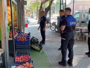 İnegöl Belediyesi Zabıta Takımlarından Kaldırım İşgali Ve Etraf Kirliliği Kontrolü