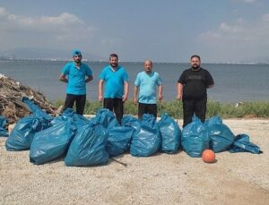 Kocaeli’nin kıyı şeritleri 10 ton atıktan arındırıldı